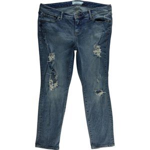 Torrid Boyfriend Jeans Women's Plus 18S Destroyed Stretch High Rise A045